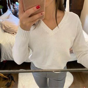 Brandy Melville Cropped V Neck Top
